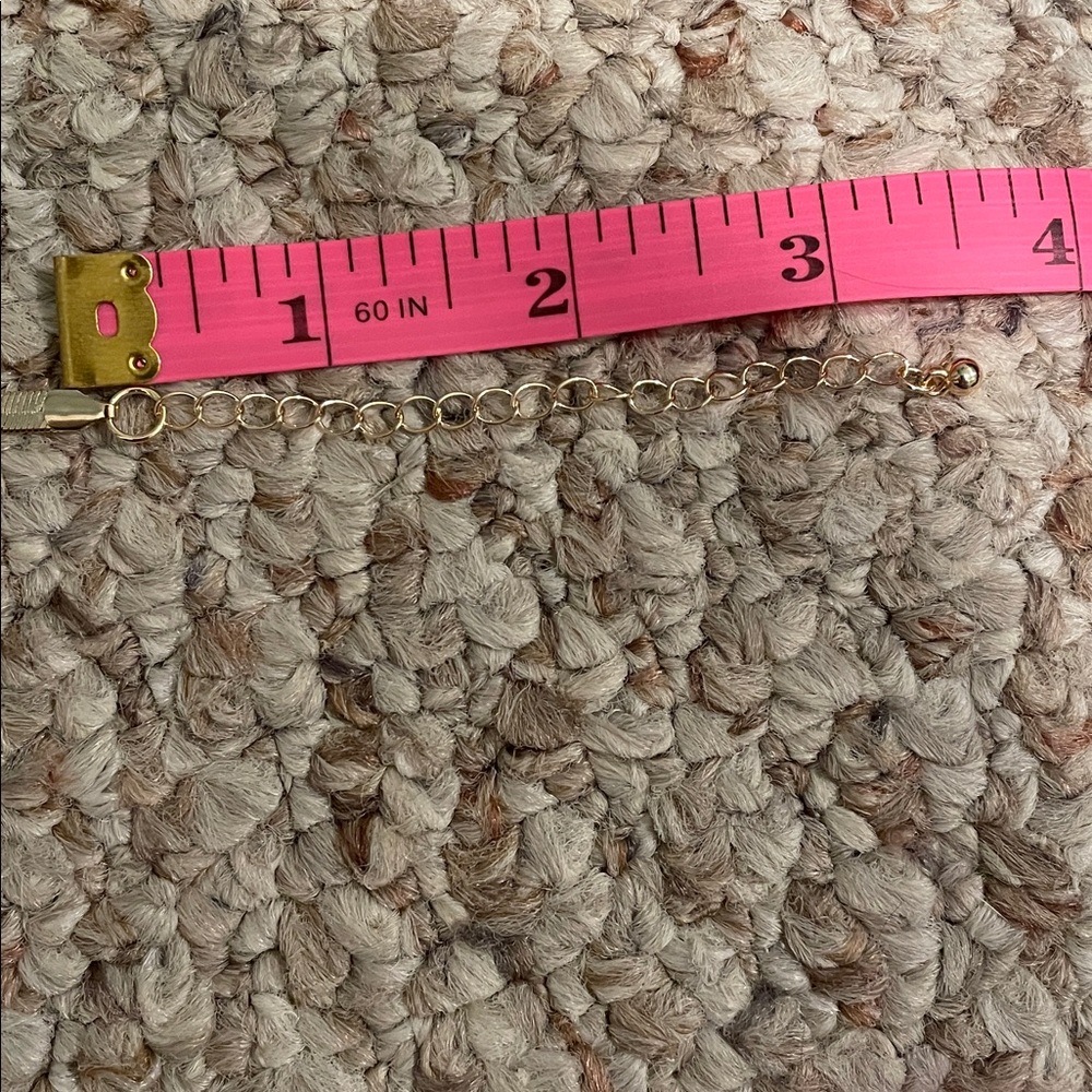 14K Plated Rhinestone Heart on
Herringbone Chain..NWOT - Picture 6 of 7